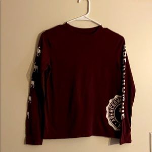 Burgundy Long Sleeve T-Shirt
